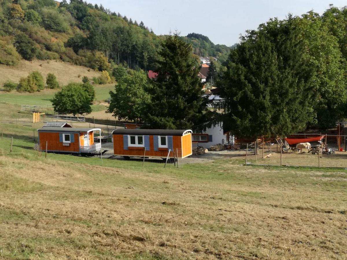 Zuruck Zur Natur - Urlaub Im Zirkuswagen, Sommeratelier Oder Schindelwagen Adenbach Exteriér fotografie